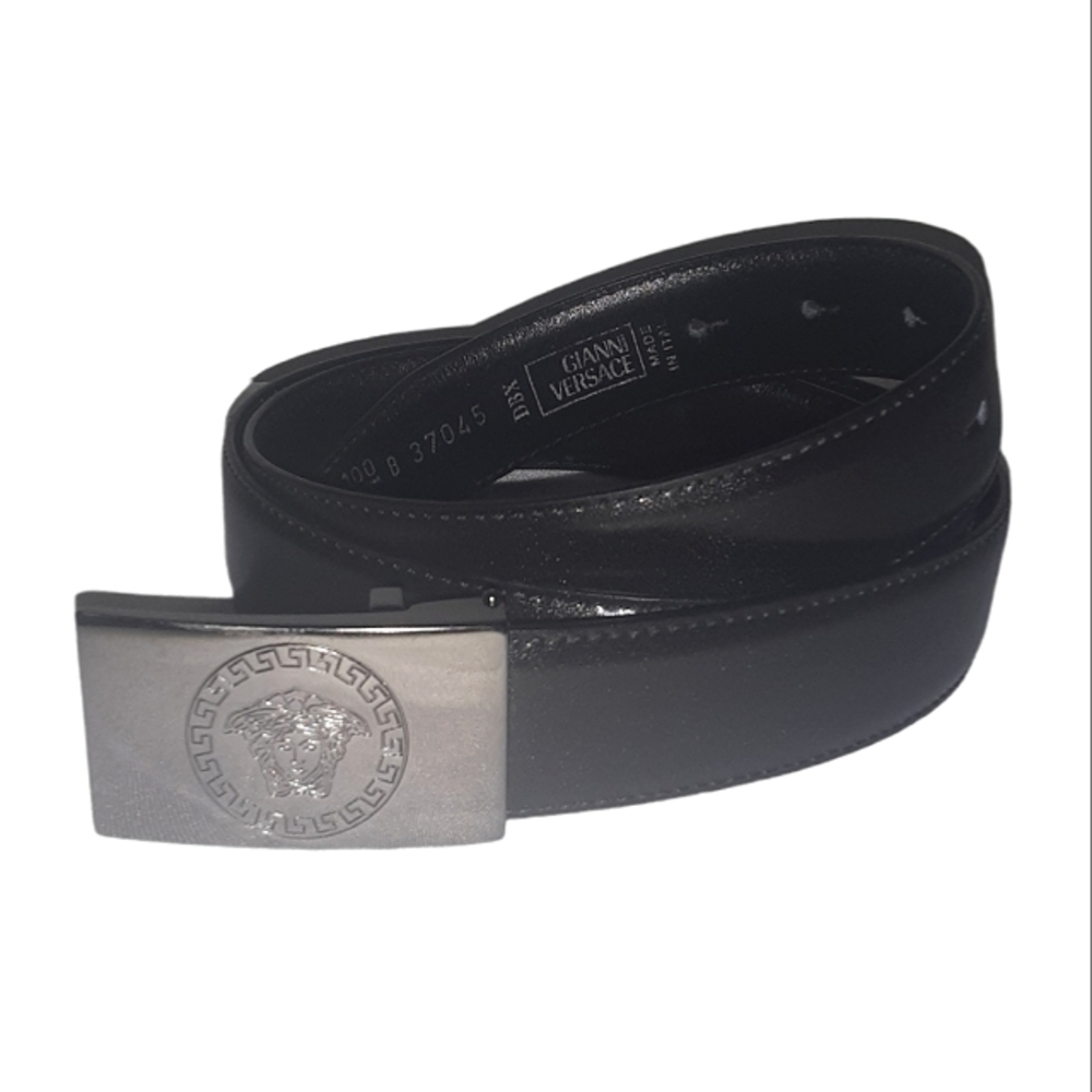 Vtg 80s Gianni Versace "Chrome Medusa Greca key" belt **amazing vtg condition**